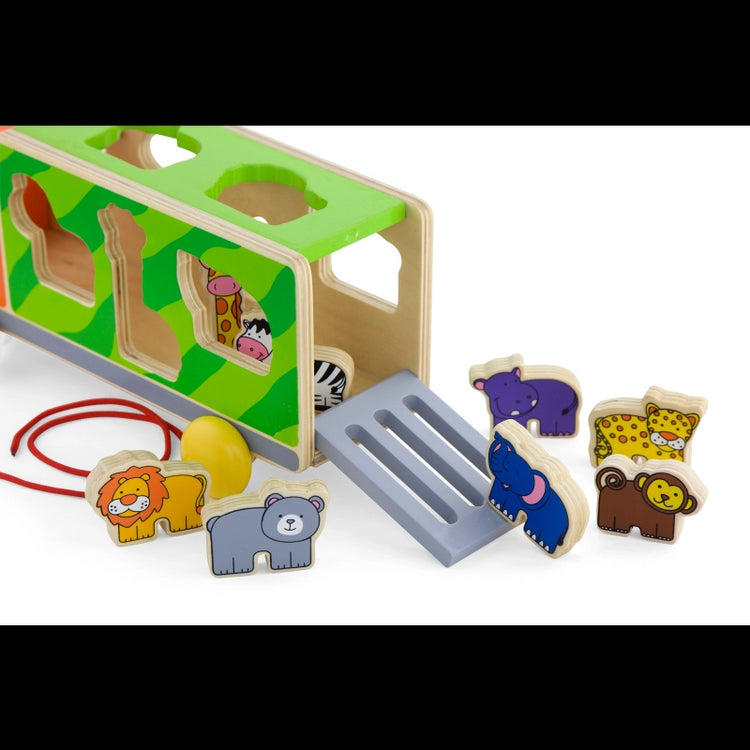 Pull Along Truck With Shape Sorter- Animal Puzzles