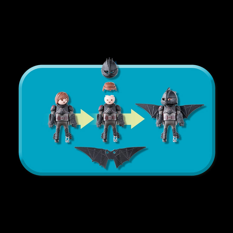 Hiccup and Toothless Playset- 19 Pcs