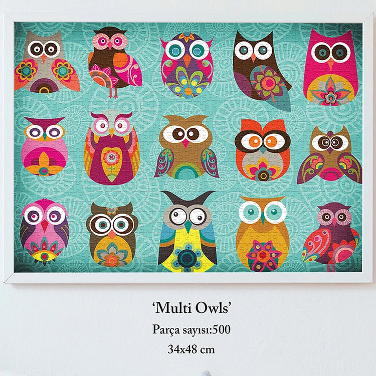 Multi Owls Puzzle- 500 Pcs
