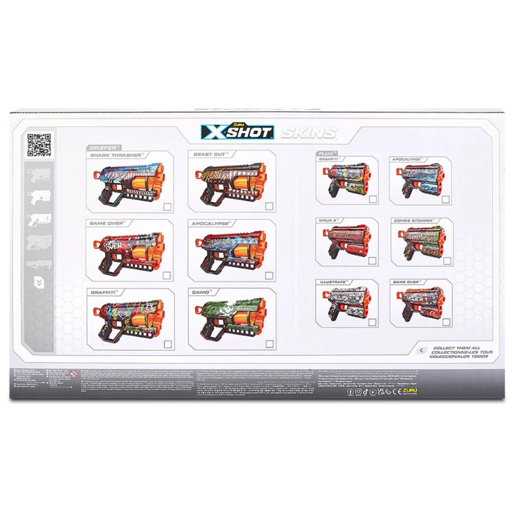 X-Shot Skins Mix Combo 2 Pack Griefer and 2 Pack Flux