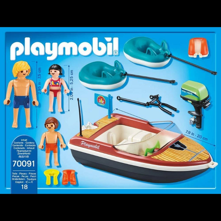 Speedboat With Tube Riders- 18 Pcs