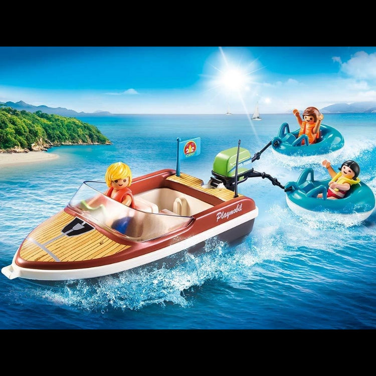 Speedboat With Tube Riders- 18 Pcs