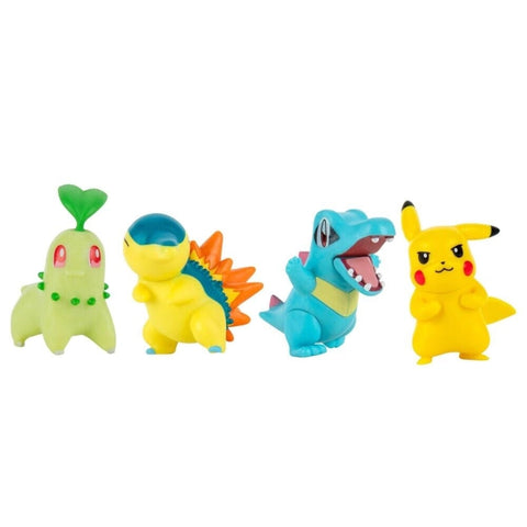Pokemon Battle Figure Multipack 4 Figures 2-Inch (Pikachu, Chikorita, Totodile, and Cyndaquil)