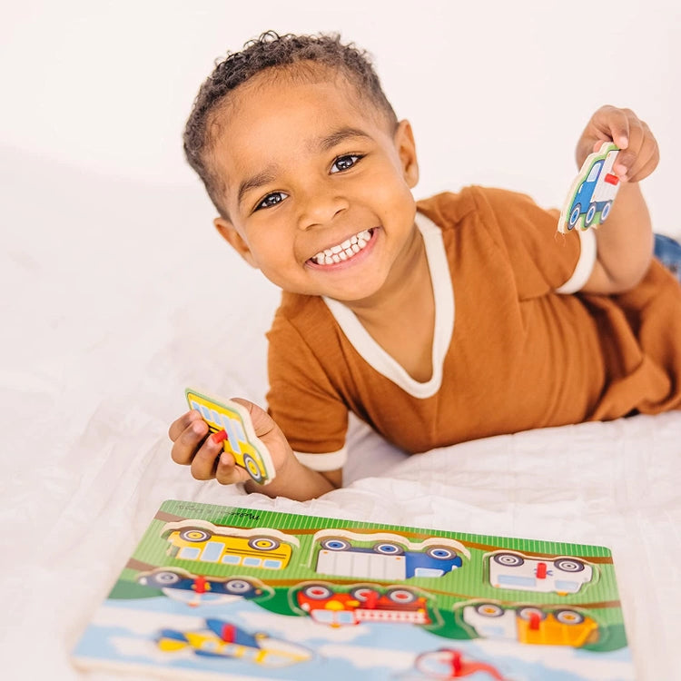 Vehicles Peg Puzzle- 8 Pcs