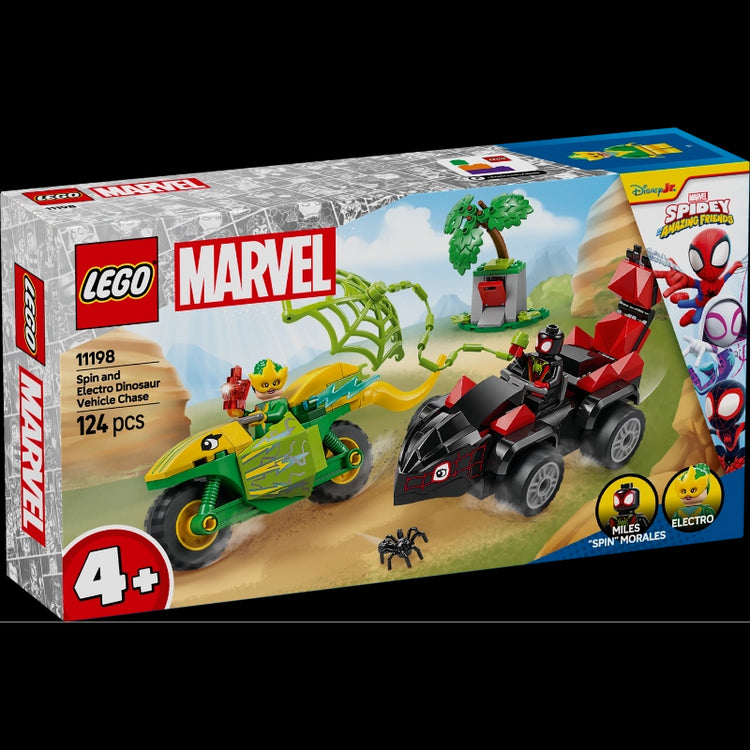 Spin and Electro Dinosaur Vehicle Chase- 124 Pcs