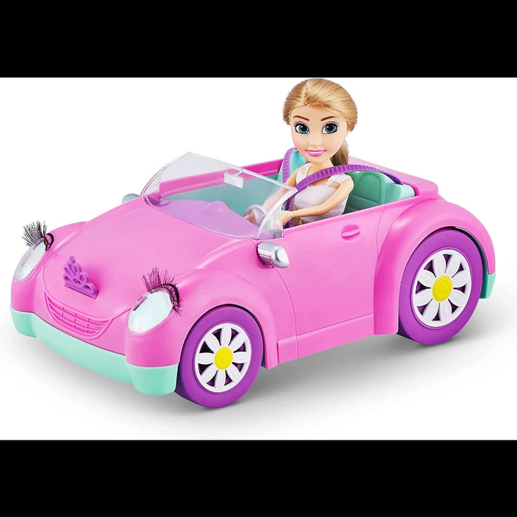 Sparkle Girlz- Dolls Playset Dolls & Vehicles- 10.5" Fashion Doll with Pink Convertible