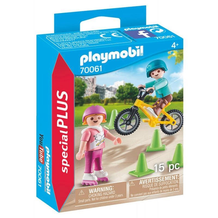 Children With Skates And Bike- 15 Pcs
