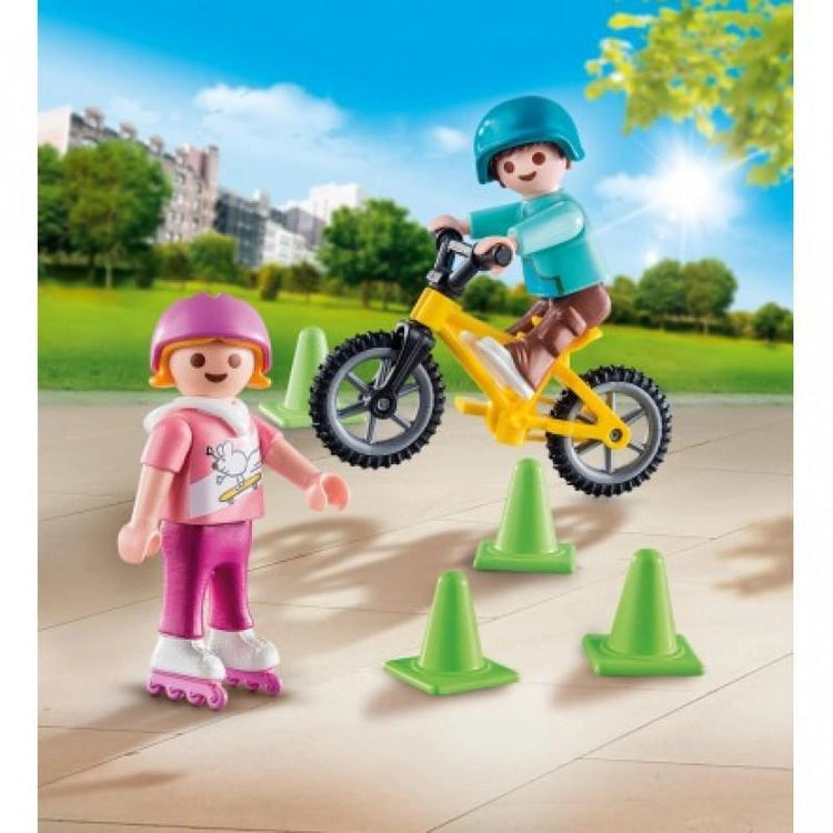 Children With Skates And Bike- 15 Pcs