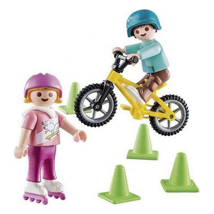 Children With Skates And Bike- 15 Pcs