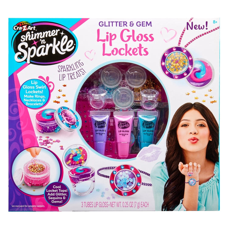 Shimmer 'n Sparkle Glitter & Gem Lip Gloss Locket