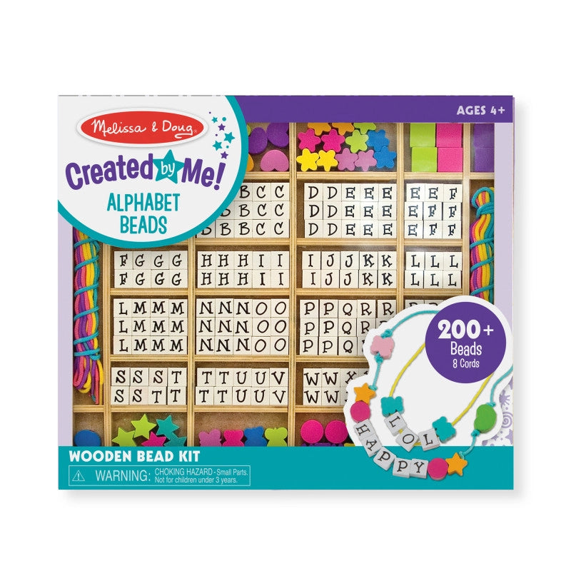 Created by Me! Alphabet Beads Wooden Bead Kit