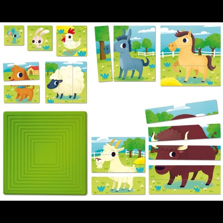 Carotina Baby 8 Progressive Puzzle- The Farm
