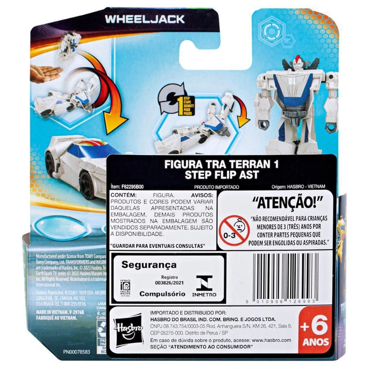 Transformers Toys EarthSpark 1-Step Flip Changer Wheeljack Action Figure