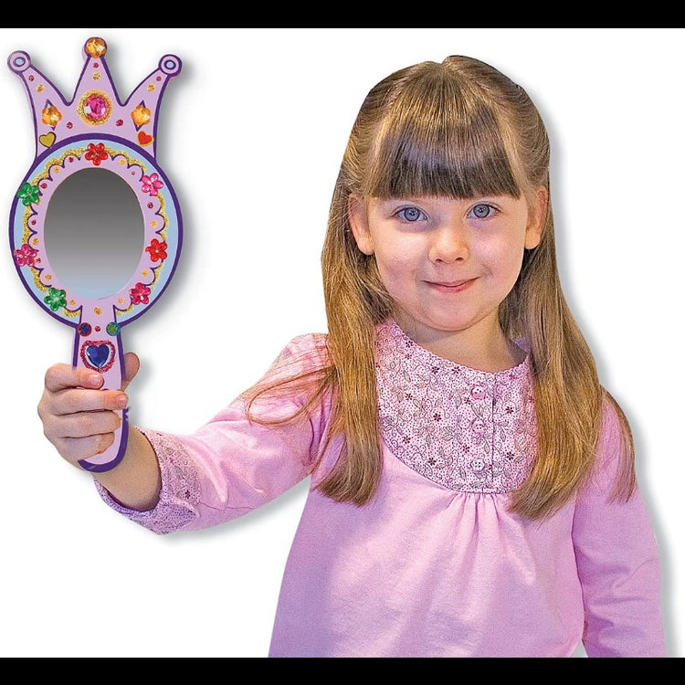 Decorate-Your-Own Wooden Princess Mirror