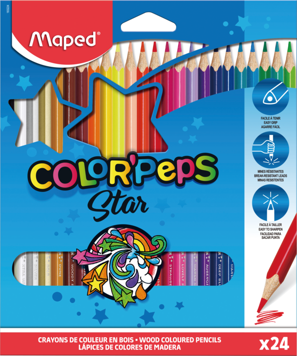 COLOUR PENCILS COLOR'SPEPS X24 CARDBOARD BOX