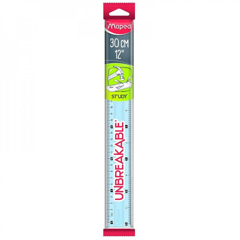 DOUBLE DECIMETER 30CM STUDY UNBREAKABLE FLOWPACK X1