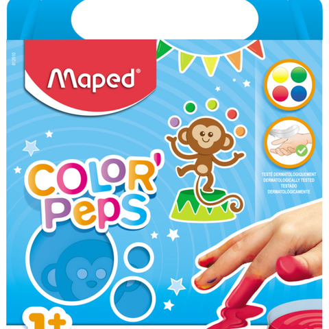 FINGER PAINT POT 80G X4 CARDBOARD BOX