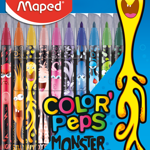 FELT TIPS COLORPEPS MONSTER X12 CARDBOARD BOX