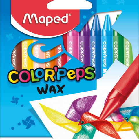 WAX CRAYONS COLOR'PEPS X12 CARDBOARD BOX