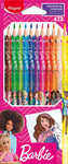 COLOURED PENCILS BARBIE X12 CARDBOARD BOX
