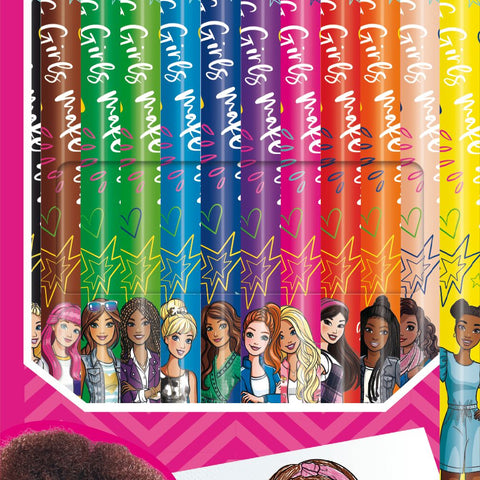 COLOURED PENCILS BARBIE X12 CARDBOARD BOX