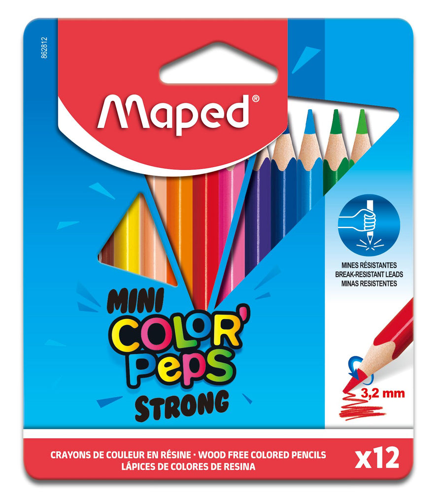 COLOUR PENCILS COLORPEPS MINI STRONG X12 CARDBOARD BOX