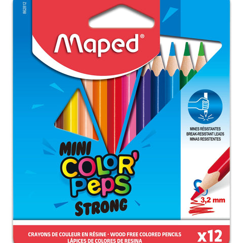 COLOUR PENCILS COLORPEPS MINI STRONG X12 CARDBOARD BOX