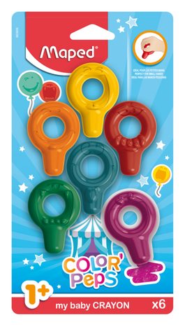 BABY CRAYONS X6 COLOR PEPS MY FIRST BLISTER CARD