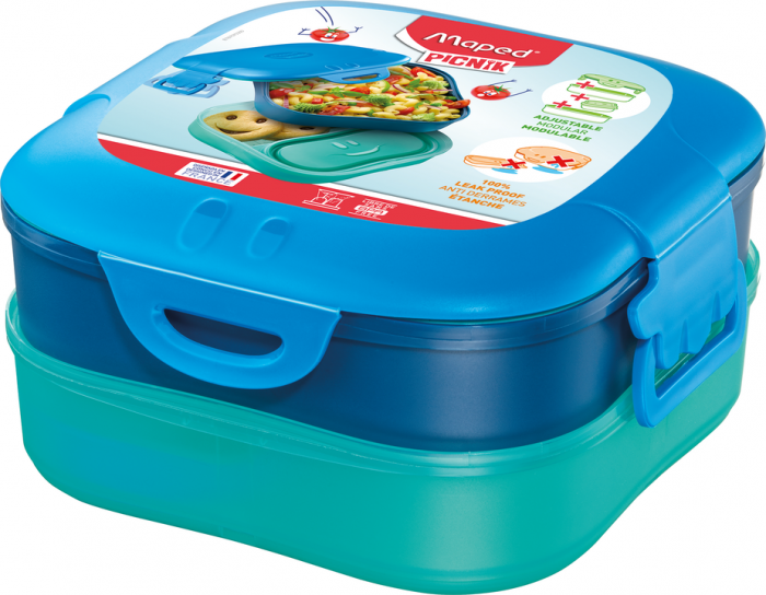 CONCEPT KIDS FIGURATIVE LUNCH BOX 3-IN-1 BLUE