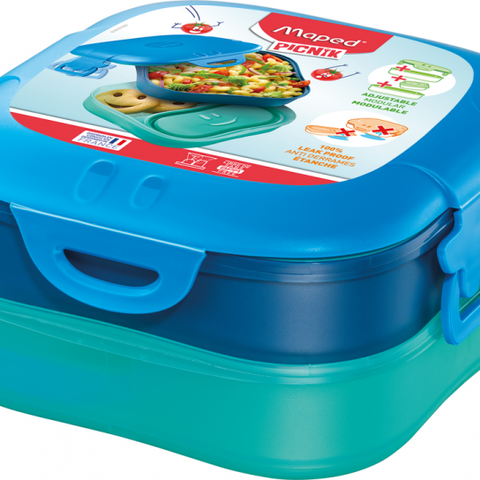 CONCEPT KIDS FIGURATIVE LUNCH BOX 3-IN-1 BLUE