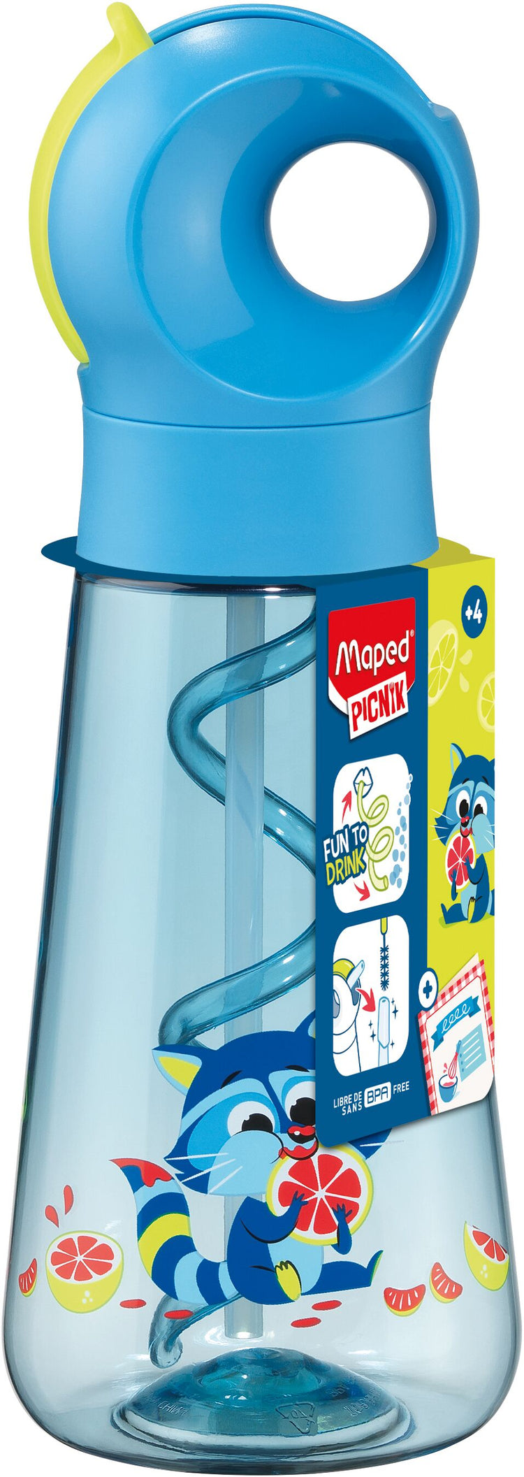 MINIZ HYDRAFUN ECOZEN WATER BOTTLE 500ML RACCOON