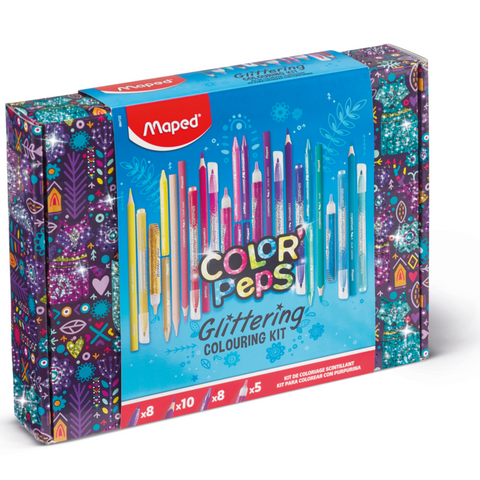 GLITTERING COLOURING KIT COLORPEPS MAPED CARDBOARD BOX