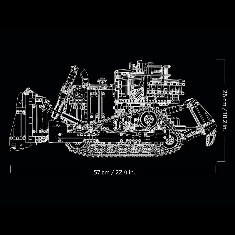 App-Controlled Cat D11T Bulldozer- 3854 Pcs