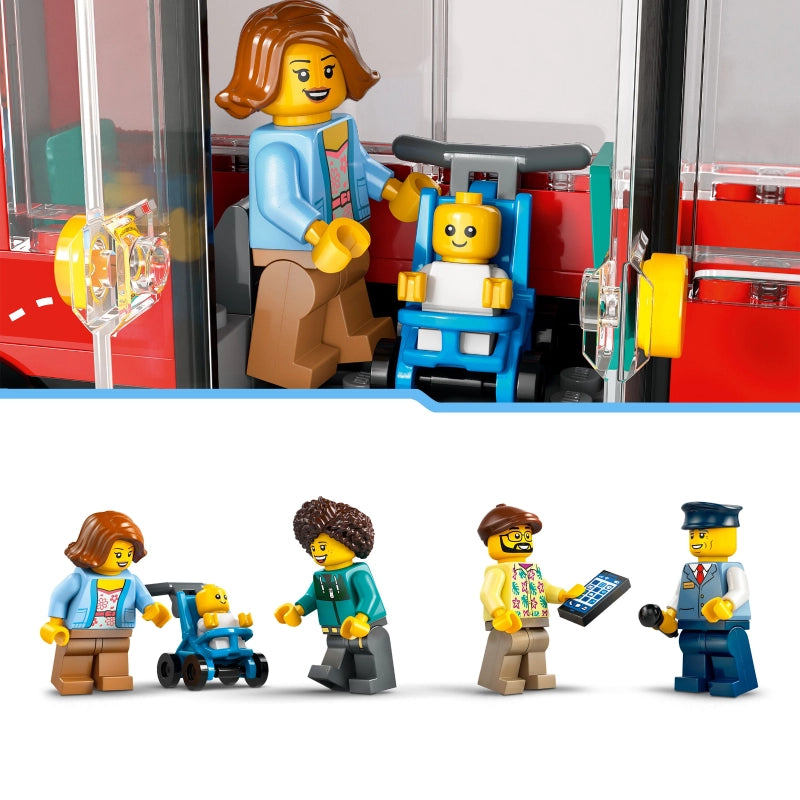 Red Double-Decker Sightseeing Bus- 384 Pcs