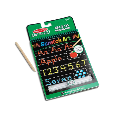 On the Go Scratch Art- ABC & 123 Writing Pad