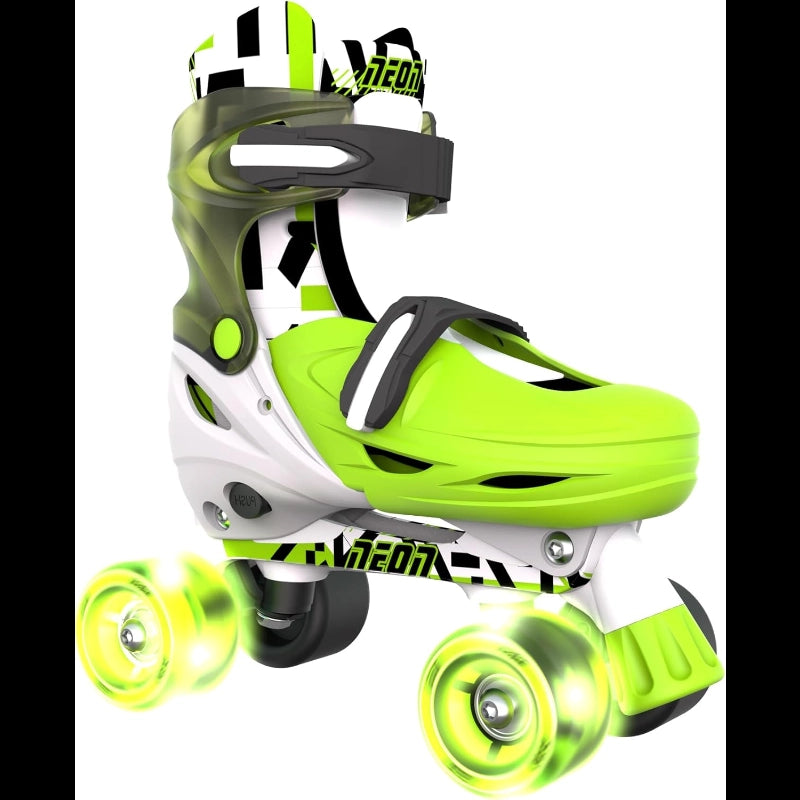 Neon Combo Skates 2-in-1 (Size 3-6)- Green/White