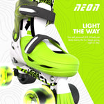 Neon Combo Skates 2-in-1 (Size 3-6)- Green/White