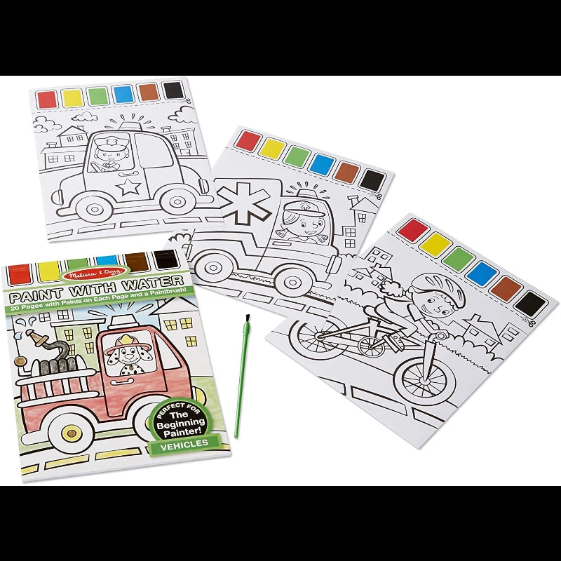 Paint with Water Kids' Art Pad- Vehicles