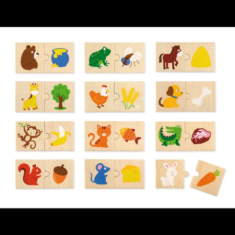 Animals Feeding Puzzle Set