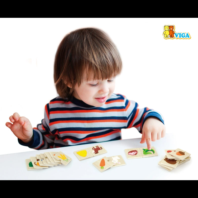 Animals Feeding Puzzle Set