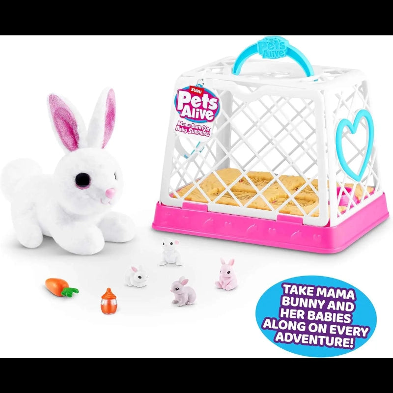 Pets Alive Mama Bunny & Baby Surprise Playset