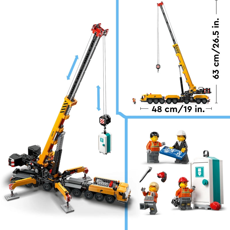 Yellow Mobile Construction Crane- 1116 Pcs