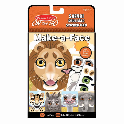 Make-A-Face- Safari Reusable Sticker Pad