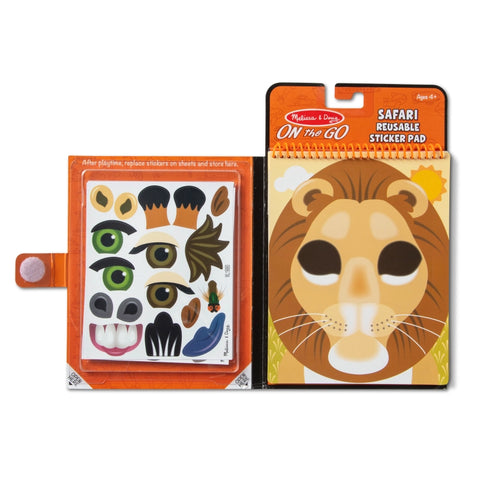 Make-A-Face- Safari Reusable Sticker Pad