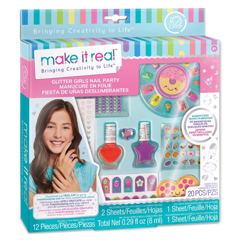 Glitter Girls Nail Party- 12 Pcs