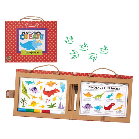 Natural Play: Play, Draw, Create Reusable Drawing & Magnet Kit– Dinosaurs