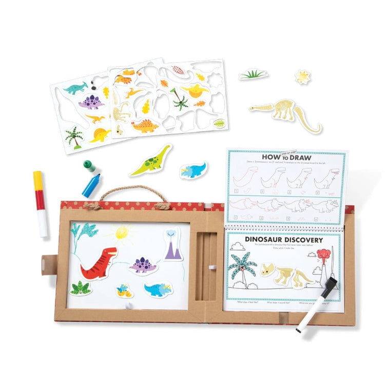 Natural Play: Play, Draw, Create Reusable Drawing & Magnet Kit– Dinosaurs