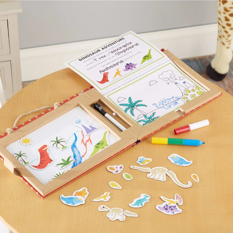 Natural Play: Play, Draw, Create Reusable Drawing & Magnet Kit– Dinosaurs