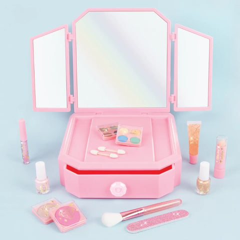 Deluxe Mirrored Vanity & Cosmetic Set- 14 Pcs