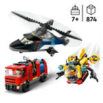 Helicopter, Fire Truck & Submarine Remix- 874 Pcs
